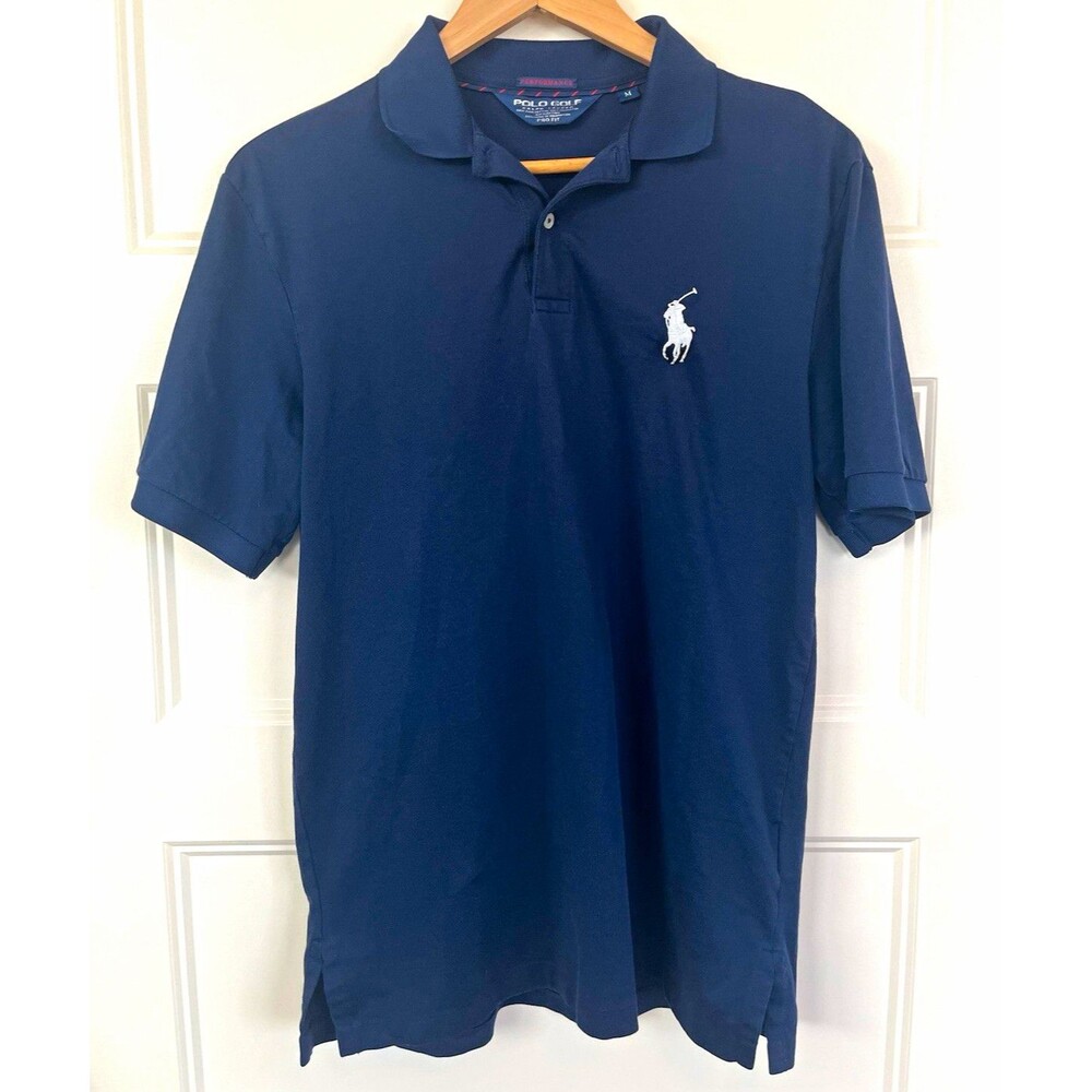 Polo Golf Ralph Lauren Shirt M Abu Dhabi Golf Club Performance Pro Fit Navy